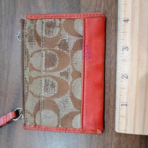 Coach Handbags - PROJECT Coach Brown and Red Card Holder